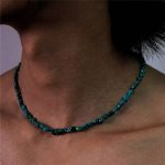 Ancient Protection: Natural Irregular Turquoise & S925 Silver Beaded Necklace