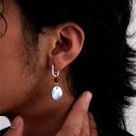 Protective Vitality: Cinnabar & Black Mother of Pearl S925 Silver Earrings