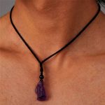 Spiritual Clarity: Raw Amethyst & 925 Silver Unisex Healing Necklace