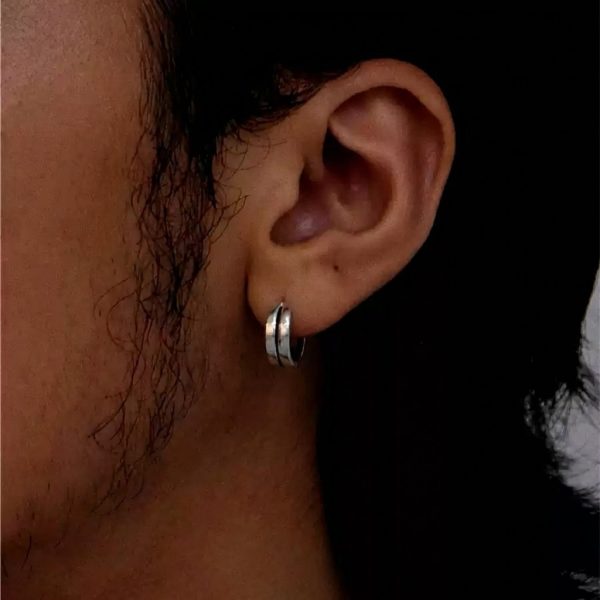 Timeless Clarity: S925 Sterling Silver Double Layer Huggie Earrings