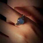 Oceanic Clarity: Natural Aquamarine & Vintage 925 Silver Adjustable Ring