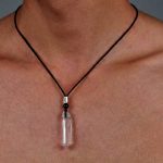 Pure Clarity: Natural Clear Quartz & Oxidized Silver Zen Necklace