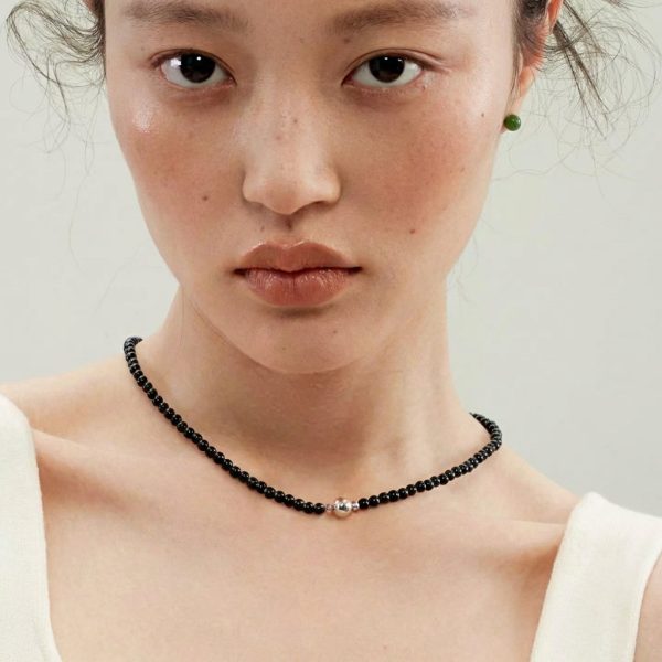 Timeless Protection: Natural Black Agate Minimalist Healing Necklace