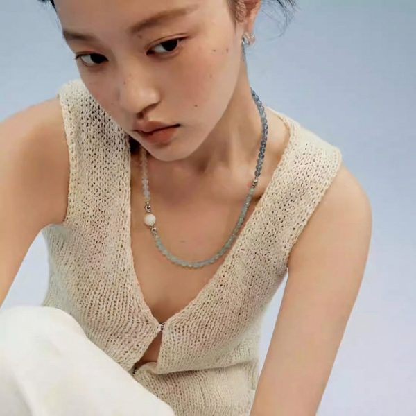 Pure Harmony: Natural Hetian White Jade & Silver Connector Charm