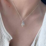 Tranquil Tides: Natural Aquamarine, Pearl & Silver Conch Healing Necklace