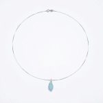 Tranquil Tides: Raw Aquamarine & S925 Sterling Silver Healing Necklace