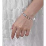 Pure Serenity: Natural Aquamarine & Clear Quartz Healing Bracelet