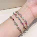 Whimsical Radiance: Natural Candy Tourmaline & Star Charm Healing Bracelet