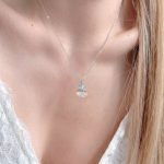 Tranquil Tides: Natural Aquamarine & White Agate Healing Necklace