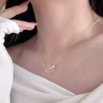 Ethereal Clarity: Natural White Crystal & Cat's Eye Sterling Silver Necklace