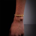 Radiant Abundance: Natural Irregular Citrine & 925 Silver Beaded Bracelet