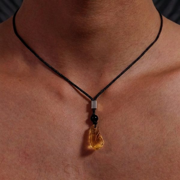Radiant Abundance: Raw Citrine & 925 Sterling Silver Adjustable Necklace