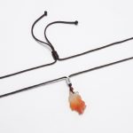 Prosperous Vitality: South Red Agate & Cinnabar Koi Pendant Necklace