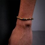 Grounding Artistic: Natural Picture Jasper & Turquoise 925 Silver Bracelet