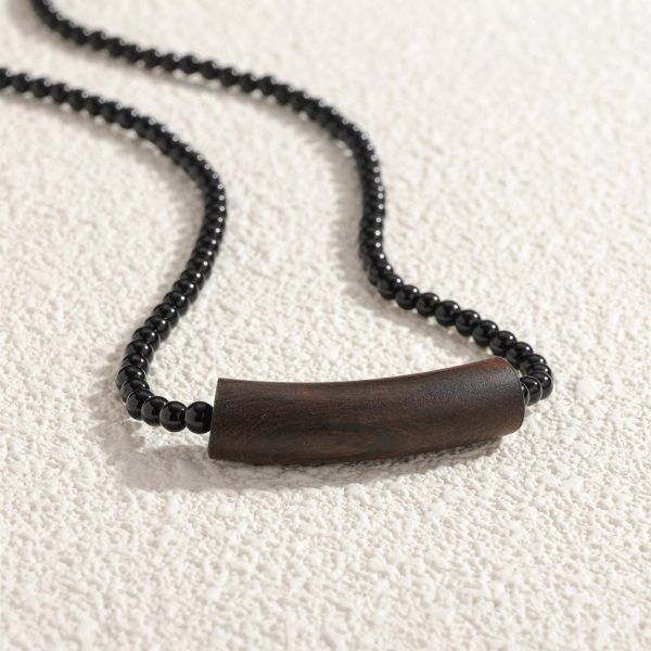 Grounding Zen: Natural Agarwood & Black Onyx Protection Necklace