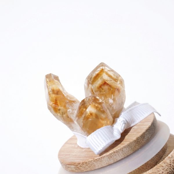 Radiant Abundance: Natural Citrine, Amethyst & Clear Quartz Energy Dome