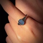 Oceanic Clarity: Natural Aquamarine & Vintage 925 Silver Adjustable Ring