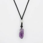 Spiritual Clarity: Raw Amethyst & 925 Silver Unisex Healing Necklace
