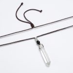 Pure Clarity: Natural Clear Quartz & Oxidized Silver Zen Necklace