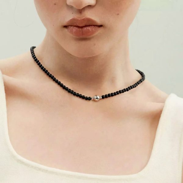Timeless Protection: Natural Black Agate Minimalist Healing Necklace