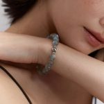 Mystical Serenity: Natural Grey Moonstone Healing Bracelet