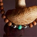 Grounding Serenity: Natural Old Mountain Sandalwood & Silver Accent Bracelet