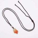 Prosperous Vitality: South Red Agate & Cinnabar Koi Pendant Necklace