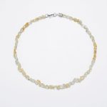 Radiant Abundance: Natural Irregular Citrine & S925 Silver Beaded Necklace