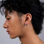 Protective Serenity: Natural Raw Turquoise & 925 Silver Tibetan Hoop Earrings