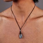 Oceanic Clarity: Raw Aquamarine & 925 Silver Healing Necklace