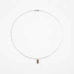 Passionate Vitality: Natural Red Garnet & 925 Sterling Silver Geometric Necklace