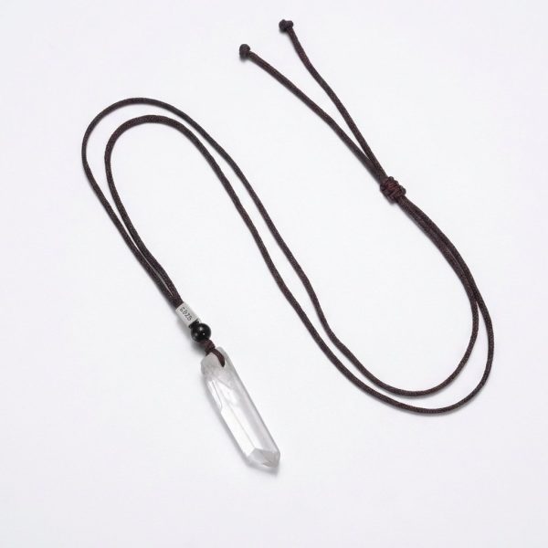 Pure Clarity: Natural Clear Quartz & Oxidized Silver Zen Necklace