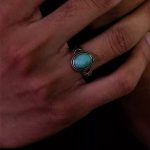 Timeless Protection: Natural Turquoise & S925 Sterling Silver Adjustable Ring