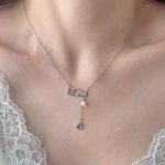 Enchanting Hope: Natural Aquamarine & Zircon Wishing Bottle Necklace