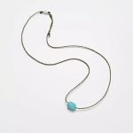 Protective Serenity: Natural Turquoise & 925 Sterling Silver Hand-Woven Necklace