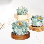 Prosperous Growth: Green Phantom Quartz & Citrine Crystal Cluster Ornament