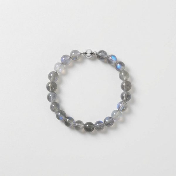 Mystical Serenity: Natural Grey Moonstone Healing Bracelet