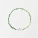 Harmonious Renewal: Natural Green Fluorite, Prehnite & Clear Quartz Healing Choker