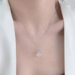 Tranquil Tides: Natural Aquamarine & White Agate Healing Necklace