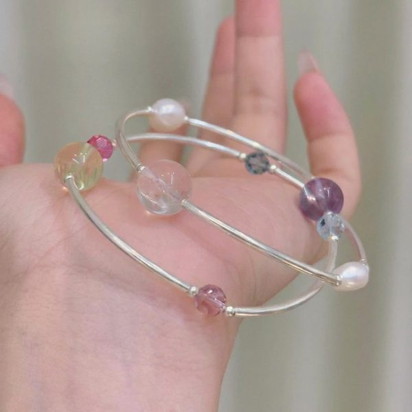 Ethereal Bubble Dream: Natural Multi-Gem & Pearl Healing Bracelet