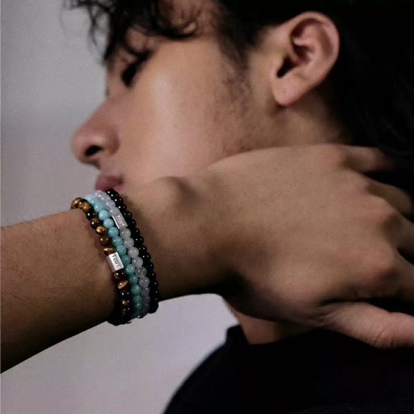 Grounding Courage: Natural Golden Tiger Eye & S925 Silver Cube Bracelet