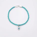 Ancient Wisdom: Natural Turquoise & Oxidized 925 Silver Protective Bracelet