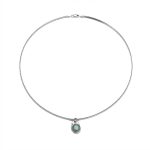 Timeless Protection: Natural Turquoise & Oxidized 925 Silver Unisex Necklace