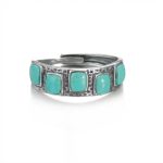 Ancient Wisdom: Natural Turquoise & Oxidized S925 Silver Retro Ring