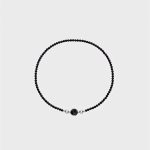 Protective Serenity: Natural Black Agate, Aquamarine & Silver Sheen Obsidian Healing Necklace