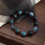 Grounding Vitality: Natural Moss Agate & Red Agate Healing Bracelet