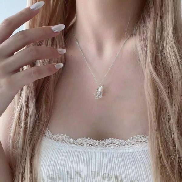 Pure Manifestation: Natural Clear Quartz & Freshwater Pearl 'Wishing Tower' Necklace