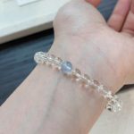 Pure Serenity: Natural Aquamarine & Clear Quartz Healing Bracelet