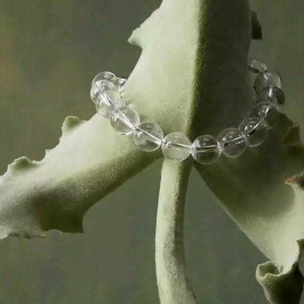 Luminous Clarity: Natural White Crystal (Clear Quartz) Healing Bracelet