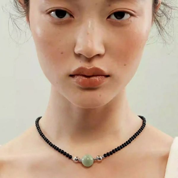 Timeless Protection: Natural Black Agate Minimalist Healing Necklace